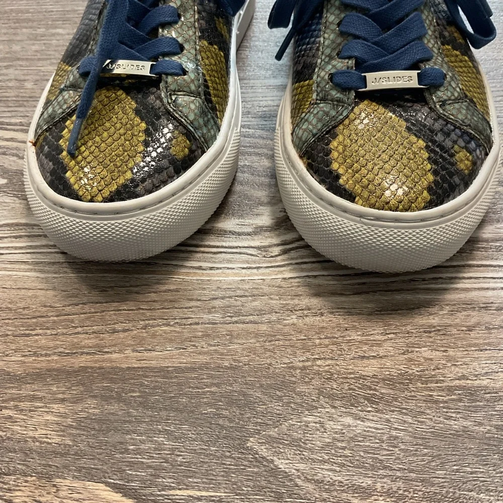 J Slides Lucki Blue Snakeskin Sneakers 7